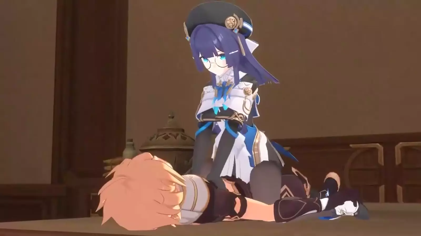 A master and apprentice in a arousing falchion dance